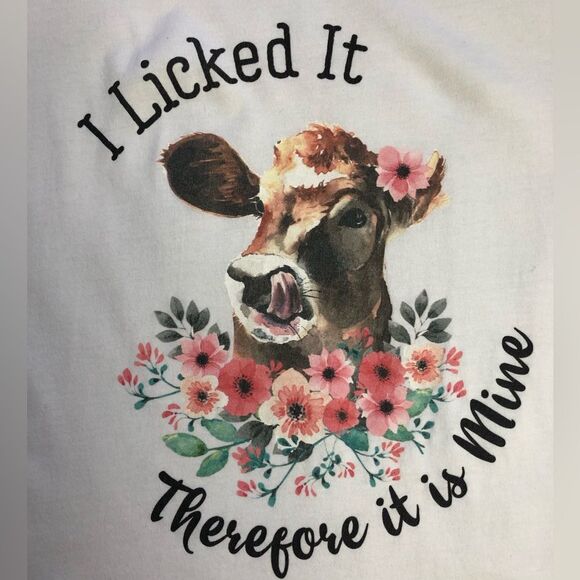 Bella+Canvas I Licked It Therefore It’s Mine Graphic Print Short Sleeve T-shirt - Picture 4 of 6